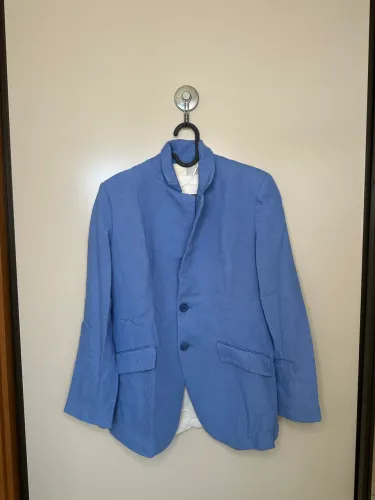 Conjunto blazer e calça feminino azul ZARA PP