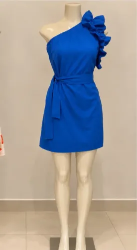 Vestido azul curto