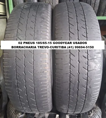 02 pneus 185/65/15 Goodyear Gps3 usados por 240,00 o par