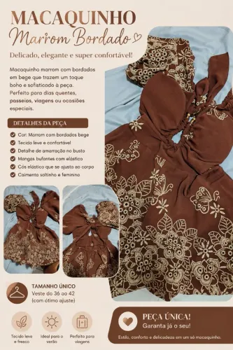 Macaquinho feminino marrom ?