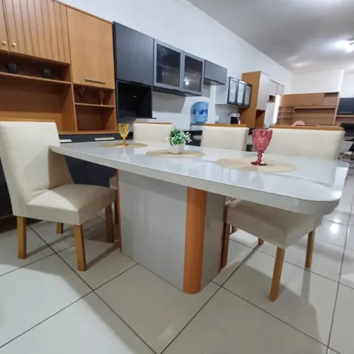 mesa de jantar com 6 cadeiras // entrega imediata !!! 