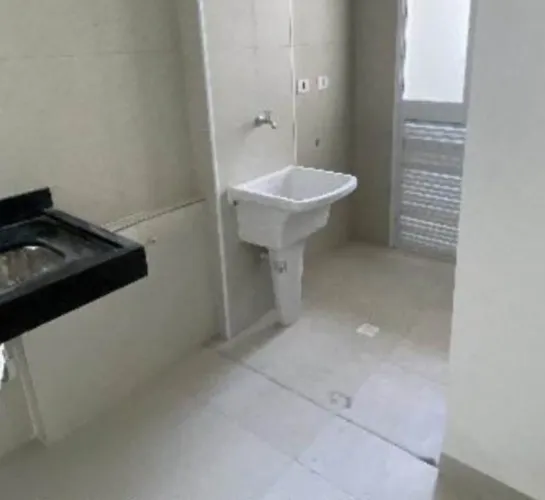 Tanque de Louça Branco com Coluna - Retirado de Apartamento Novo