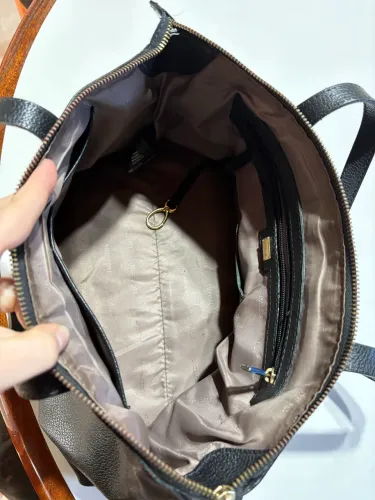 Bolsa Luz da Lua couro preta