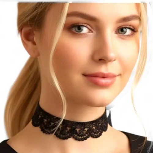 Gargantilha choker camurça preto com brilhos