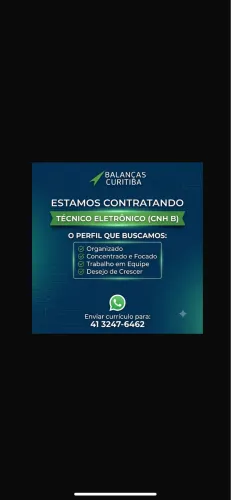 VAGA DE EMPREGO PARA TÉCNICO ELETRÔNICO