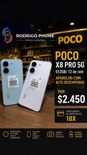 POCO X8 PRO versão 512GB/12