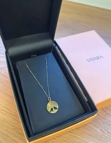 Corrente Ouro Amarelo 18k + Pingente Árvore da Vida Vivara (Com Caixinha e Certificado)