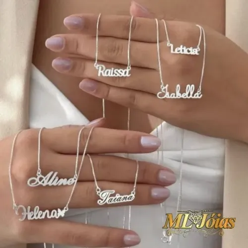 Cordão de Prata Feminino Personalizado