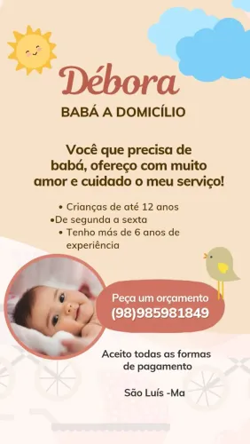 Babá de segunda a sexta