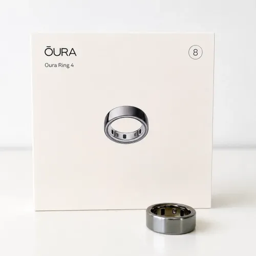 Oura Ring 4 Silver - Tamanho 8 | Com capa!