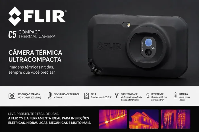 Câmera Termográfica Flir C5 19.200px Wi-Fi