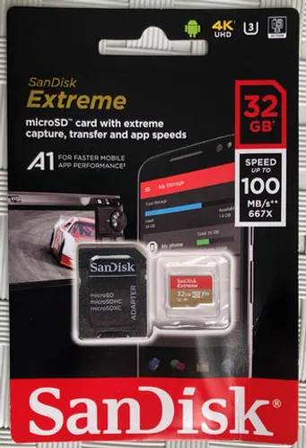 Cartão De Memória 32gb Extreme Sdhc/Sdxc Uhs-i Sandisk Original e Novo na Embalagem