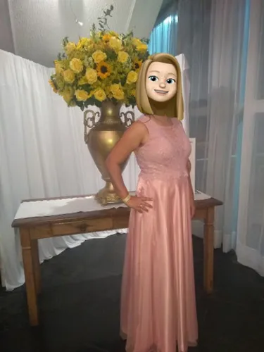 Vestido festa rose