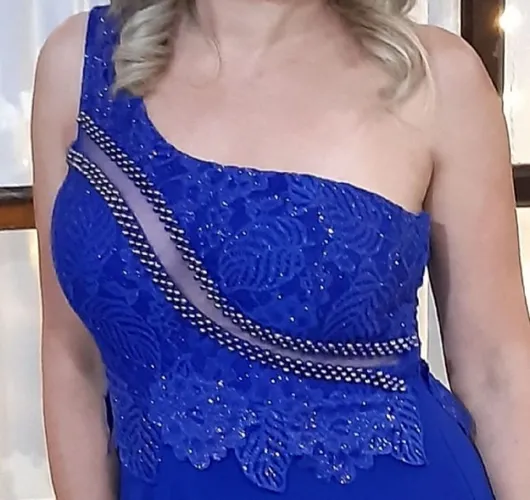 VESTIDO DE FESTA LONGO AZUL ROYAL 