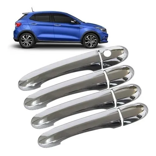 Jogo Aplique Maçaneta Cromada Fiat Argo 2019 à 2021