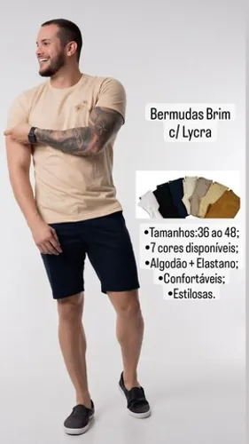 Bermuda brim c/ lycra