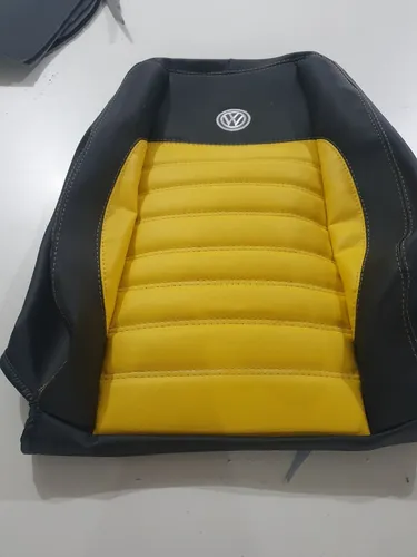 Capas de banco em.couro sintético amarelo fox 