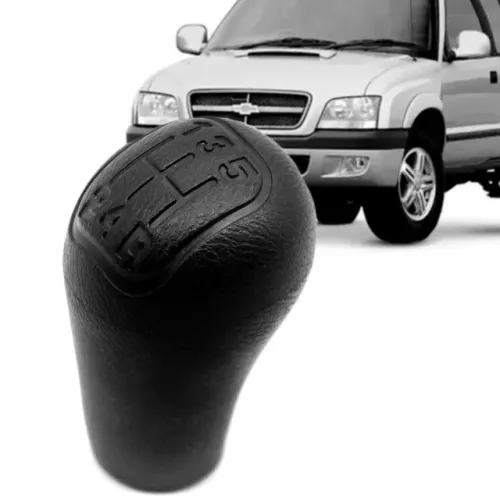 Bola de Câmbio Chevrolet S10 / Blazer 2001 à 2011 - Preta Gravada - N400534