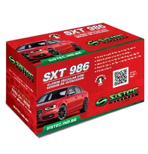 Alarme Automotivo Sistec Action Vermelho FLex - SXT 986