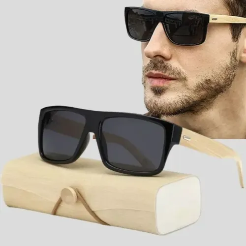 Oculos RB Bambu Amadeirado Proteção UV400