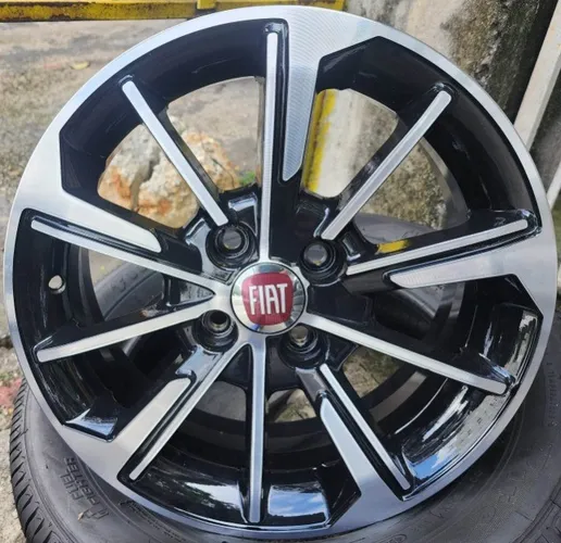 Jogo de Roda Fiat Argo Aro 15 4x98 Uno Mobi Stilo Punto em 10x sem juros no cartão