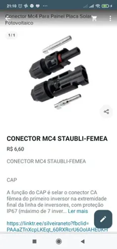 CONECTOR MC4 STAUBLI-FEMEA UNIDADE .