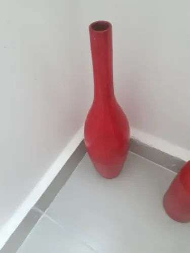 1 Vaso  Decorativo Vermelho