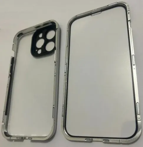 Case para iPhone 13 Pro Max em alumínio dupla-face