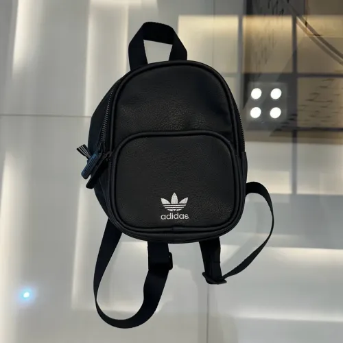 Mochila Mini Bolsa Adidas Originals Preta de Couro Pu