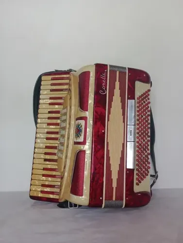 Acordeon Corelli 120 Baixos Italiana com Captação de Eletrificação A-Z Original
