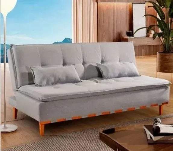 Sofá Cama Nice Tecido Linho Super Confortável 1199,0-Entrega em 24H Parcela 12x