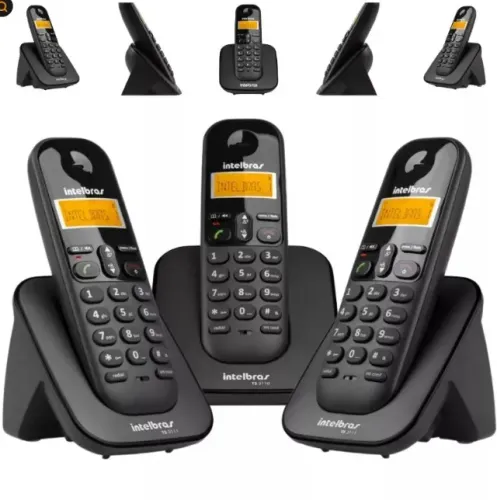Kit Telefone Sem Fio Com 2 Ramal Adicional Ts 3113 Intelbras