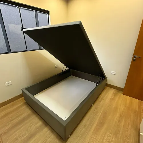 Cama baú casal em 10 X $140.00 novo cartão de crédito
