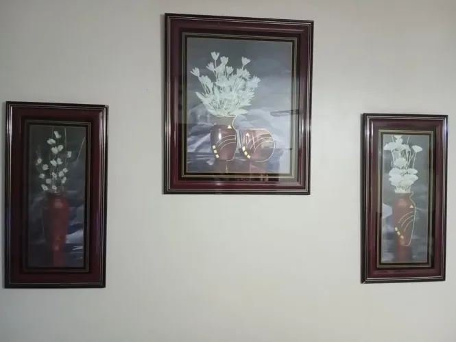  Trio de Quadros Decorativos 