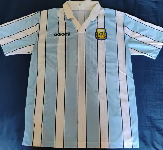 Camisa Argentina Adidas 1990/1991-Original da época- Clássica Listrada
