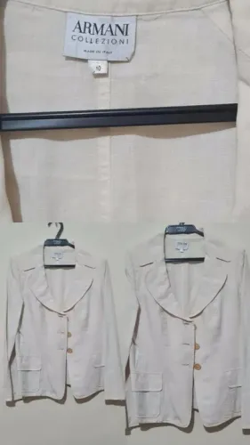 Casaco Armani Collezioni - Branco - Tamanho 10