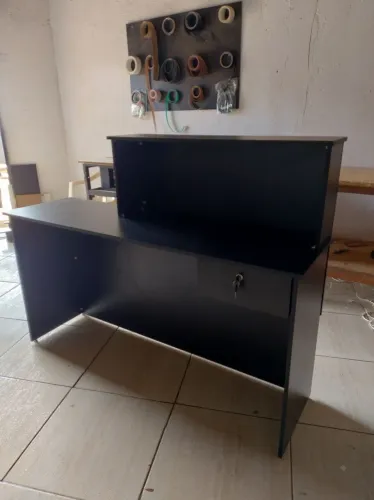 Balcão 100%mdf preto tx dupla face