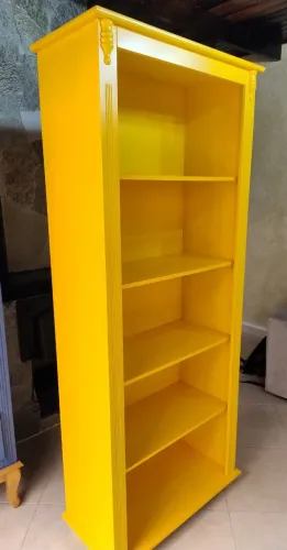 Estante vintage de madeira