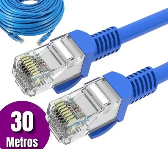 Cabo De Rede Cat Internet Lan 30 Metros, Computador Tv Notebooks