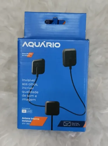 Antena Interna Invisível Aquário DTV-300 4K UHD