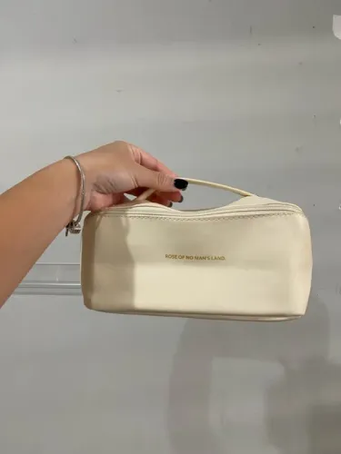 Necessaire feminina grande bege