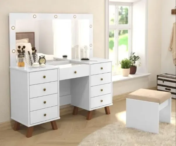 Penteadeira c/ Banqueta e Led DIVIDIMOS EM ATÉ 10X SEM JUROS