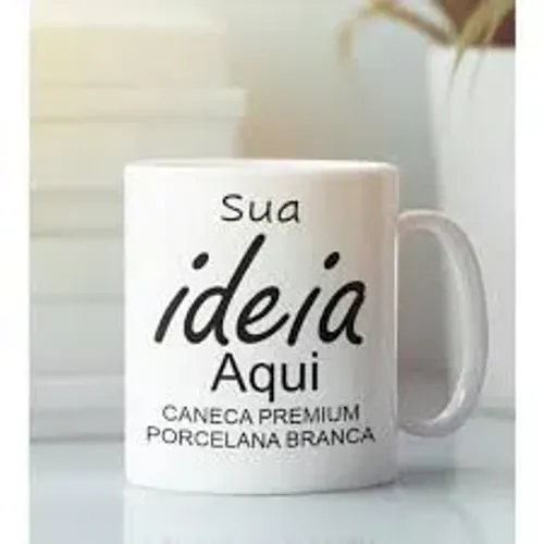 Caneca de Porcelana Branca Personalizada
