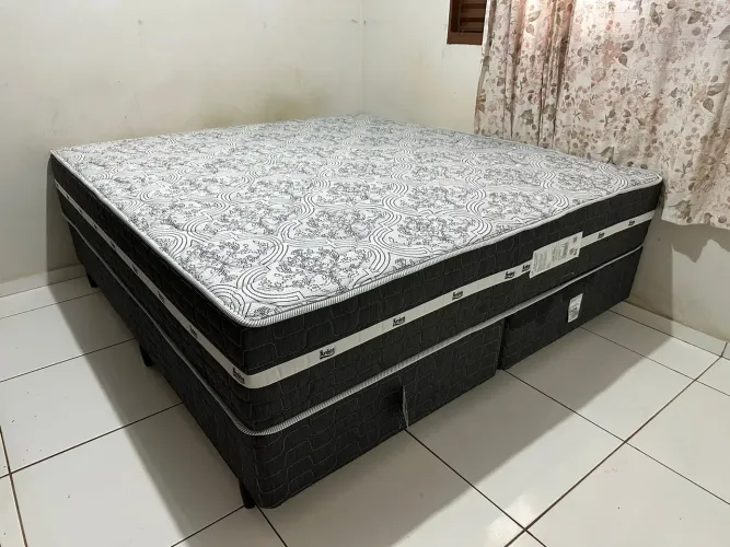 Cama Box King Size grande novo garantia preço de fábrica