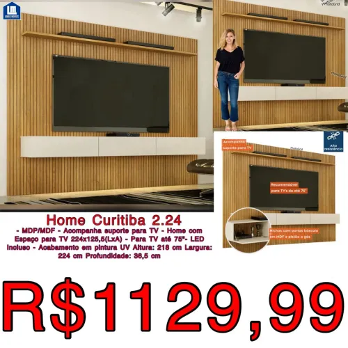 Home Curitiba 2.24 - Painel para TV até 75"