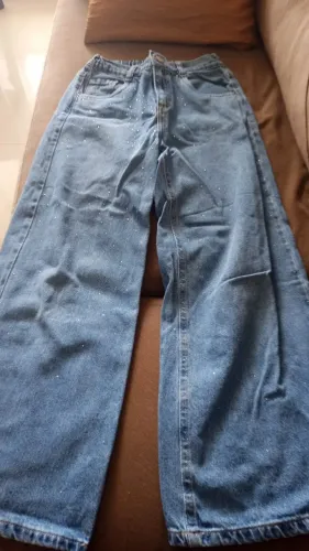 Calça jeans com brilho tamanho 10
