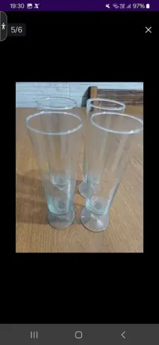 Jogo de 4 Copos de Vidro
