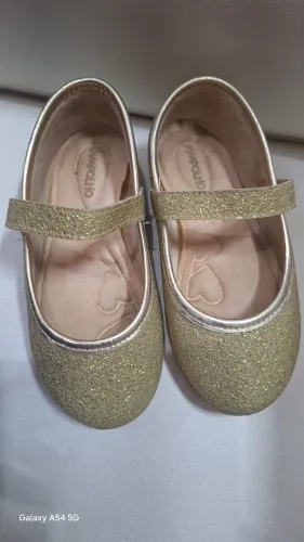 Sapatilha dourada pimpolho,  n.25