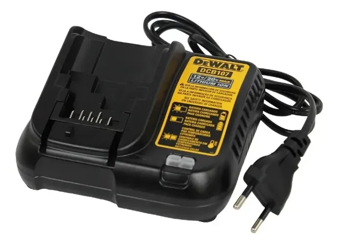 CARREGADOR DEWALT 12V A 20V - DCB107-BR BIVOLT 