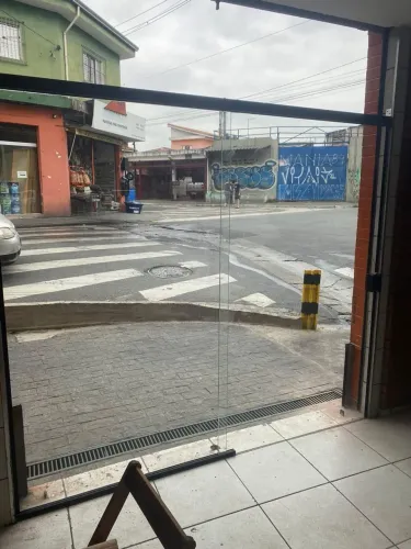 Porta de vidro temperado para loja comercial e residencial